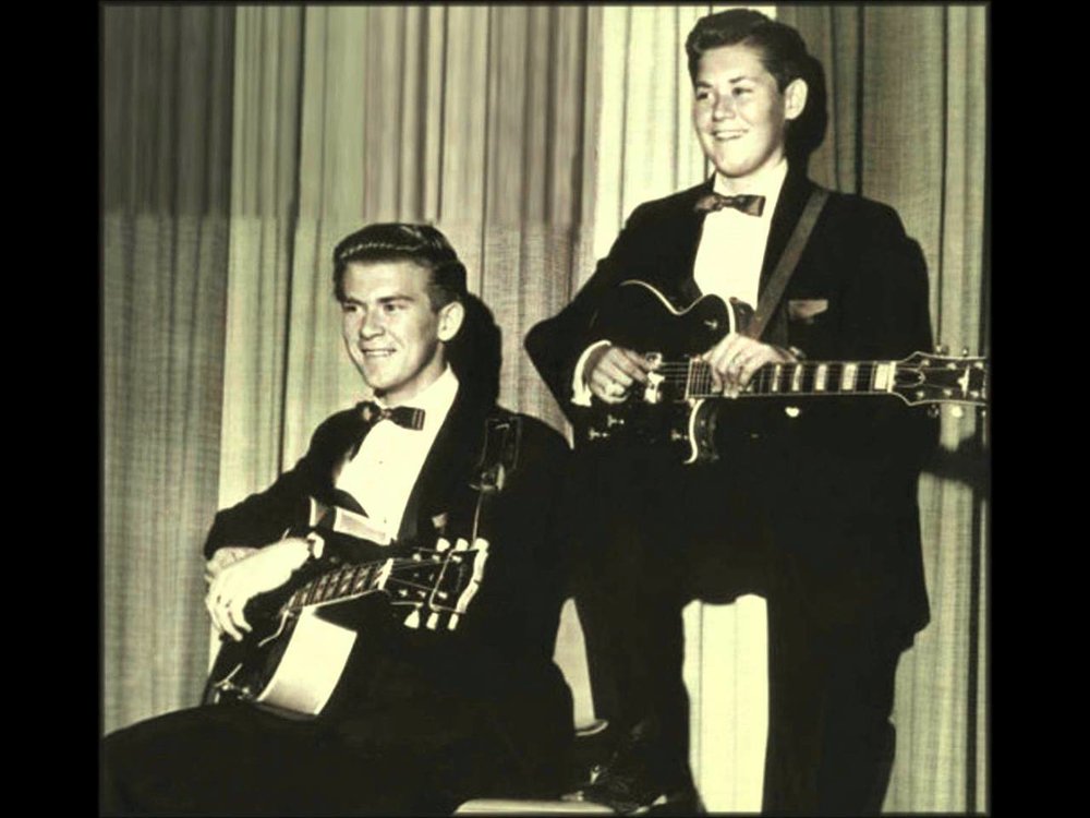 Wayne Newton performing with his brother Jerry.