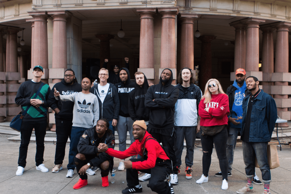 Photo: Riley Brown — Members of Portland's hip-hop community coming together for 'Hip Hop Day' 2017 in Portland, Oregon. 